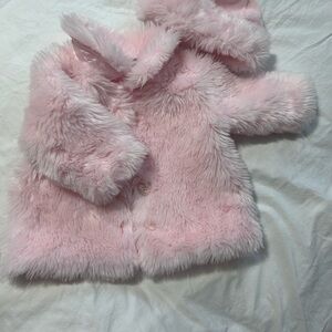 Pink Faux Fur Kids Coat